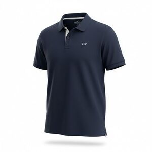 Hollister Advanced Stretch Polo Shirt Navy Blue Men's XL Old Money Preppy